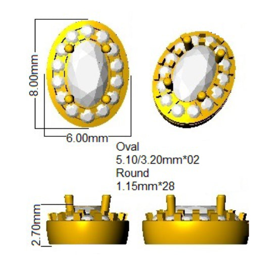 SE7063 — Earrings - 9k Yellow Gold detail