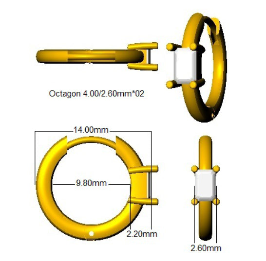 SE7069 — Earrings - 18k Yellow Gold detail