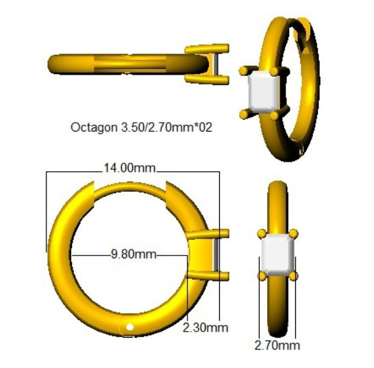 SE7070 — Earrings - 9k Yellow Gold detail