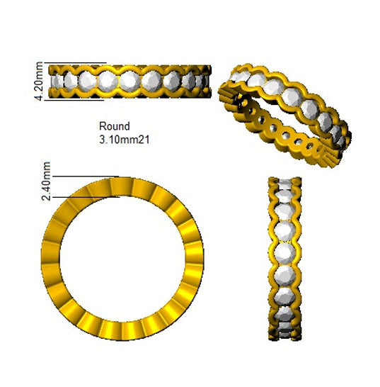 SL7391 — Ring - 9k Yellow Gold detail