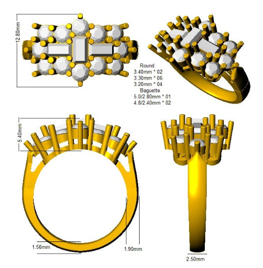 DRHQ1019 — Ring - 9k Yellow Gold detail