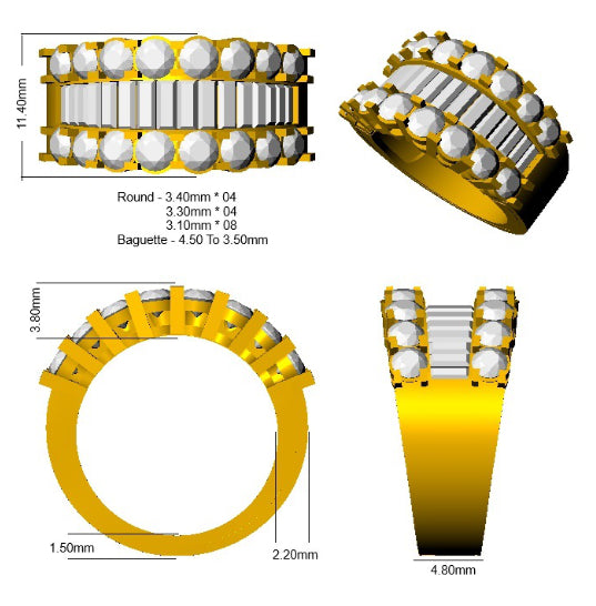 SL4183 — Ring - 9k Yellow Gold detail