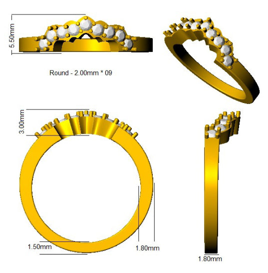 SL5111 — Ring - 9k Yellow Gold detail