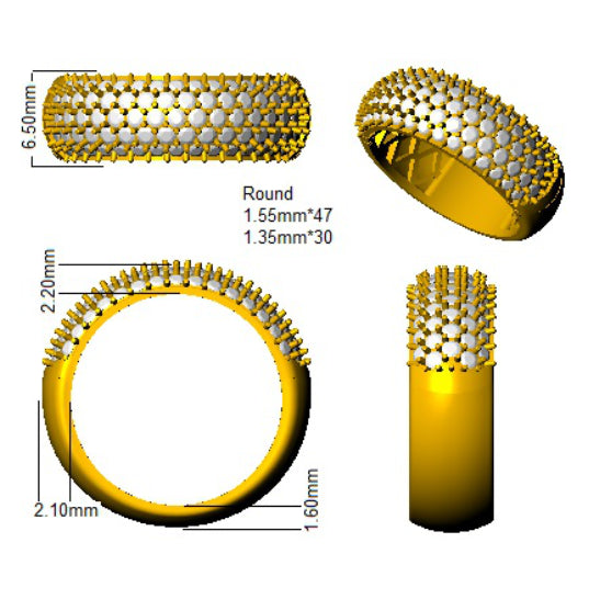SL5163 — Ring - 9k Yellow Gold detail