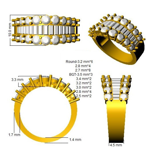 SL5477 — Ring - 9k Yellow Gold detail