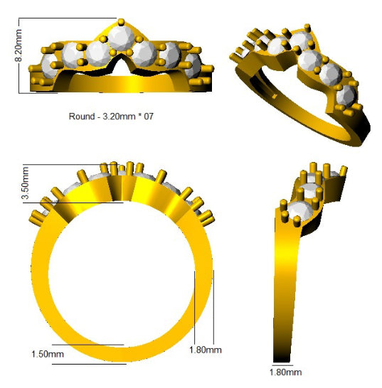 SL6009 — Ring - 9k Yellow Gold detail