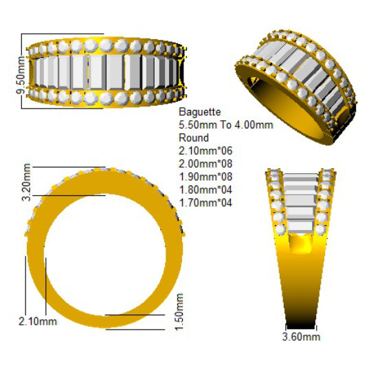 SL6821 — Ring - 9k Yellow Gold detail