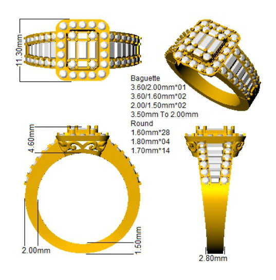 SL7103 — Ring - 9k Yellow Gold detail