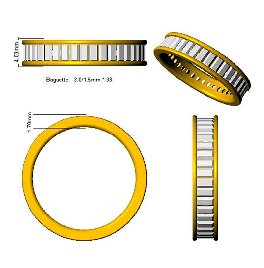SL7288 — Ring - 9k Yellow Gold detail