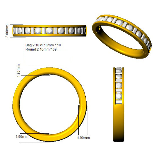 SL7326 — Ring - 9k Yellow Gold detail