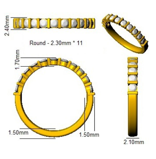 SL7330 — Ring - 9k Yellow Gold detail
