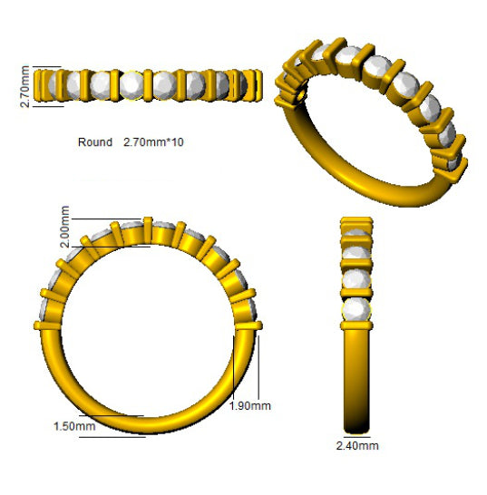 SL7343 — Ring - 9k Yellow Gold detail