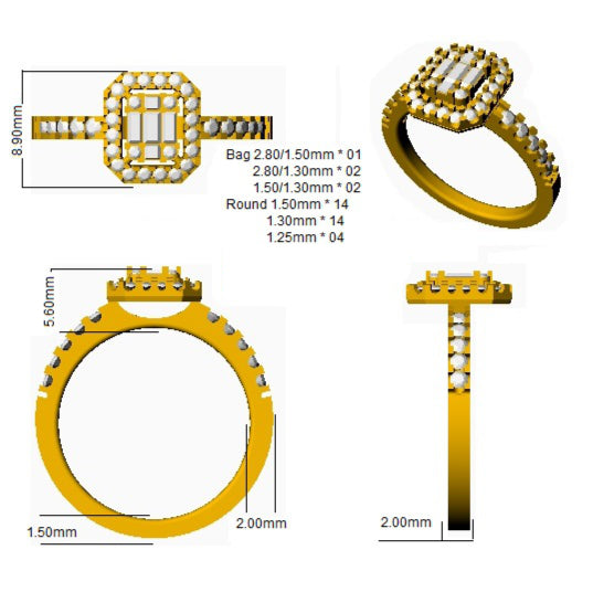 SL7375 — Ring - 9k Yellow Gold detail