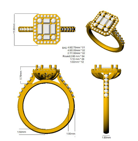 SL7377 — Ring - 9k Yellow Gold detail