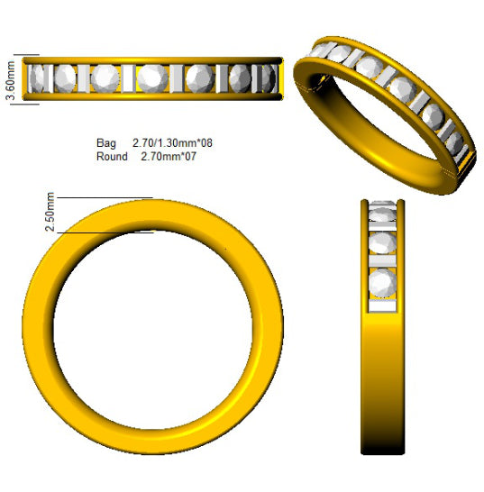 SL7384 — Ring - 9k Yellow Gold detail