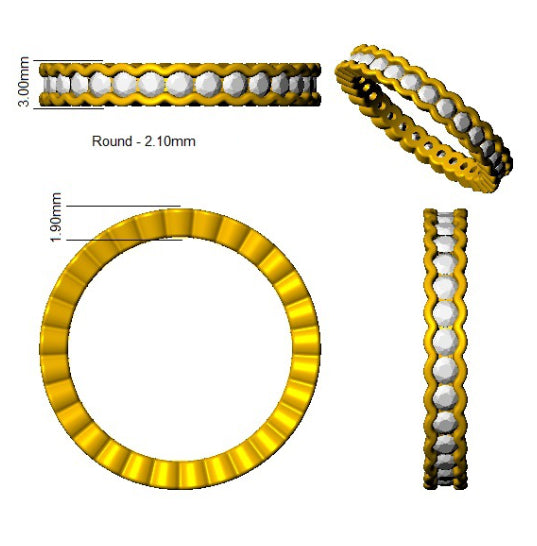 SL7389 — Ring - 9k Yellow Gold detail
