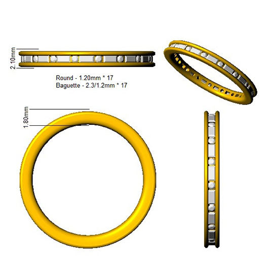 SL7395 — Ring - 9k Yellow Gold detail