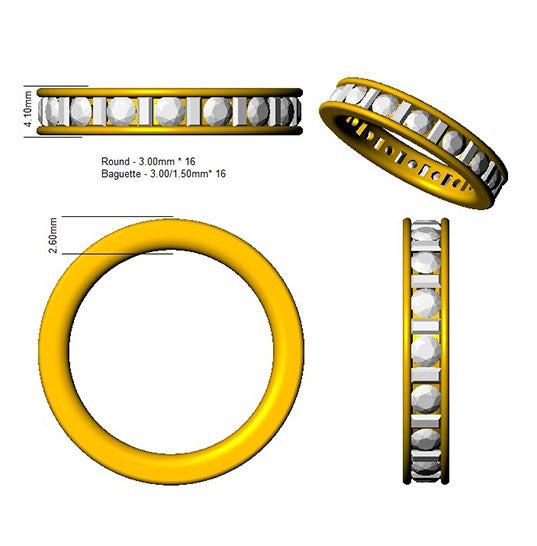 SL7396 — Ring - 9k Yellow Gold detail