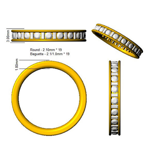 SL7399 — Ring - 9k Yellow Gold detail