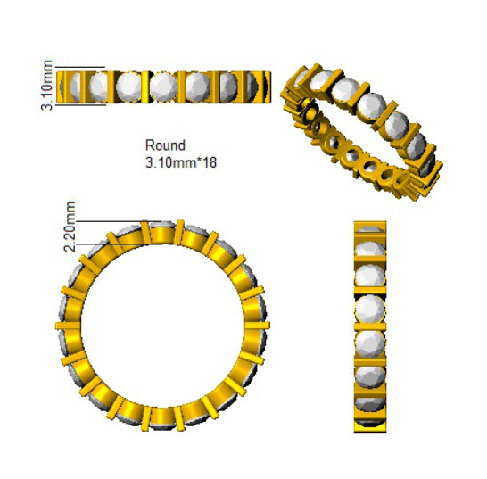 SL7403 — Ring - 9k Yellow Gold detail