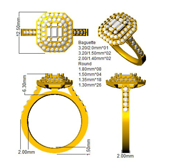 SL7415 — Ring - 9k Yellow Gold detail