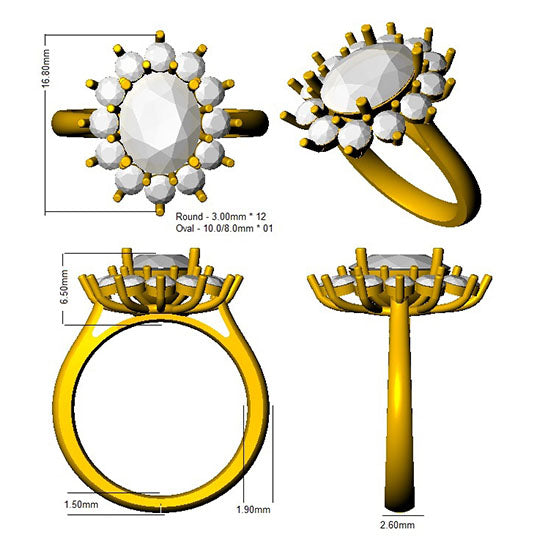 SL7469 — Ring - 9k Yellow Gold detail
