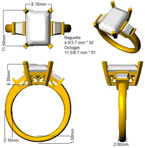 SL7473 — Ring - 9k Yellow Gold detail