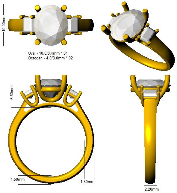 SL7486 — Ring - 9k Yellow Gold detail