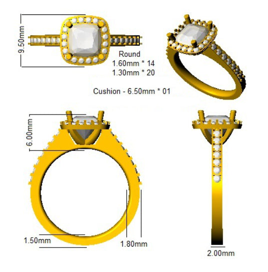 SL7489 — Ring - 9k Yellow Gold detail