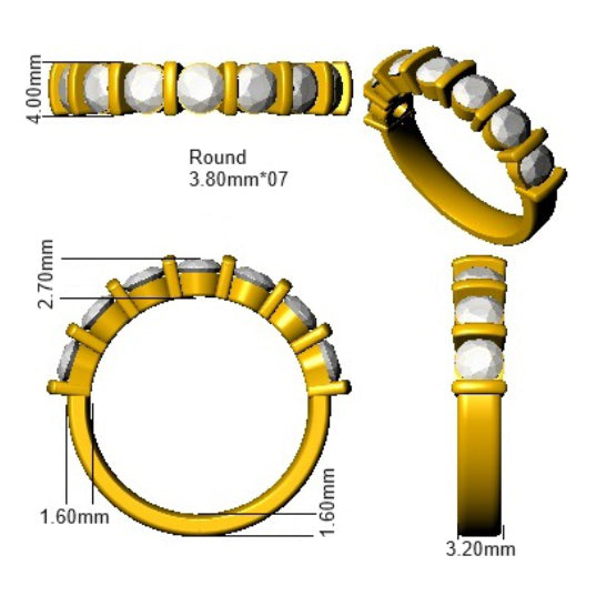 SL7563 — Ring - 9k Yellow Gold detail