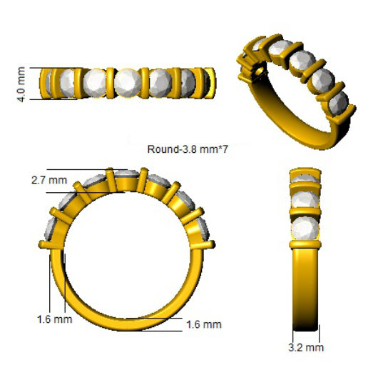SL7563 — Ring - 9k Yellow Gold detail