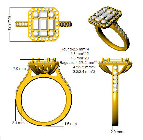 SL7726 — Ring - 9k Yellow Gold detail
