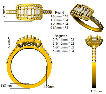 SL7866 — Ring - 9k Yellow Gold detail