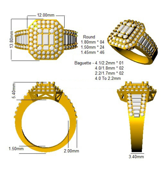 SL7893 — Ring - 9k Yellow Gold detail