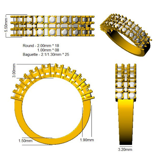 SL7997 — Ring - 9k Yellow Gold detail