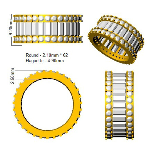 SL8062 — Ring - 9k Yellow Gold detail