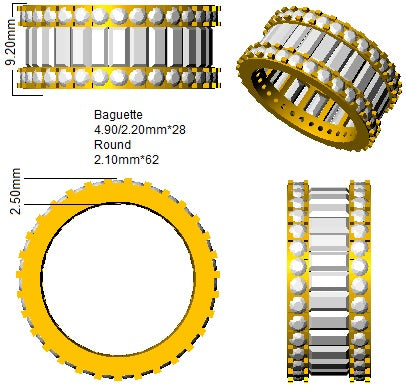 SL8062 — Ring - 9k Yellow Gold detail