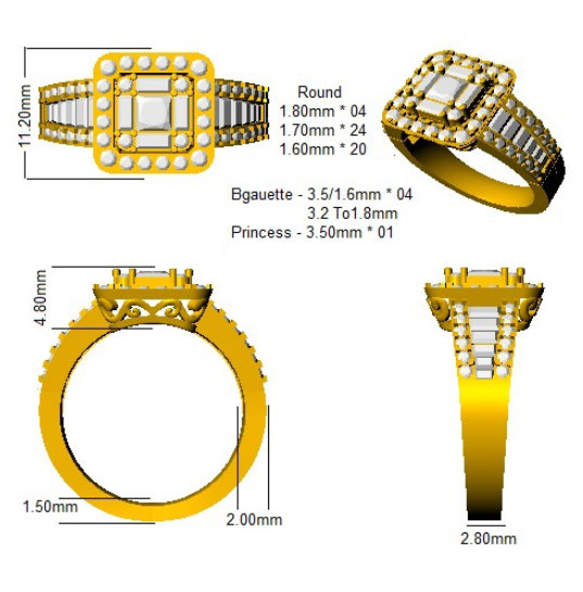 SL8093 — Ring - 9k Yellow Gold detail