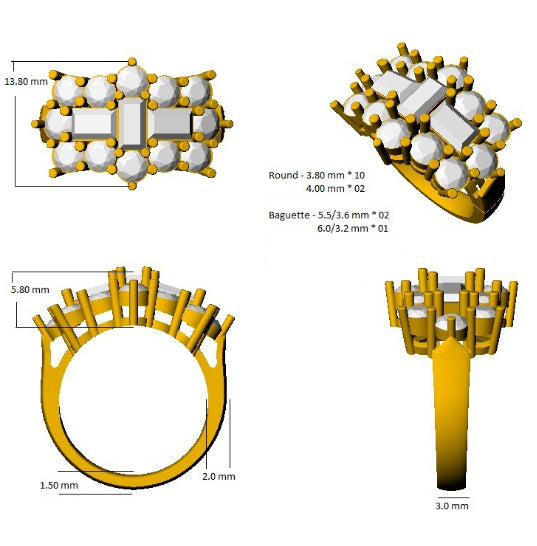 SL8211 — Ring - 9k Yellow Gold detail
