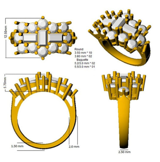 SL8212 — Ring - 9k Yellow Gold detail