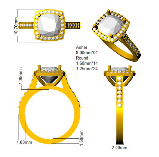 SL8263 — Ring - 9k Yellow Gold detail