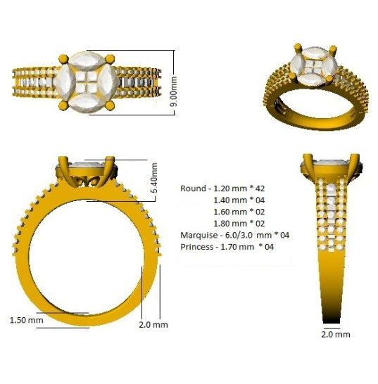 SL8280 — Ring - 9k Yellow Gold detail