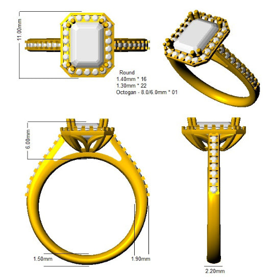 SL8290 — Ring - 9k Yellow Gold detail