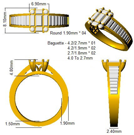 SL8306 — Ring - 9k Yellow Gold detail