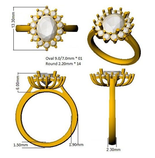 SL8308 — Ring - 9k Yellow Gold detail