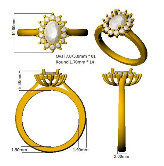 SL8310 — Ring - 9k Yellow Gold detail