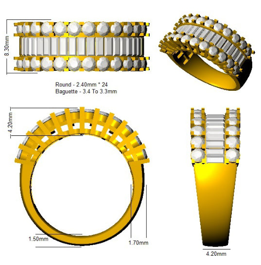 SL8318 — Ring - 9k Yellow Gold detail