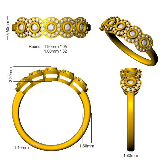 SL8343 — Ring - 9k Yellow Gold detail