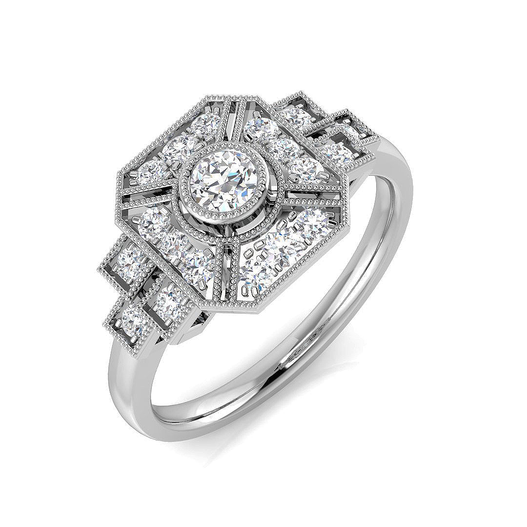 SL8345 — Ring - 9k White Gold