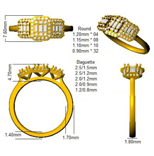 SL8347 — Ring - 9k Yellow Gold detail